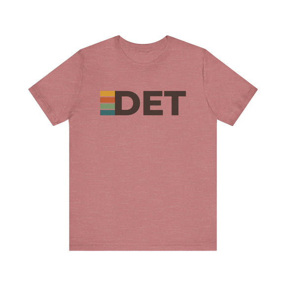 Detroit, Michigan tee - DET t shirt retro stripes