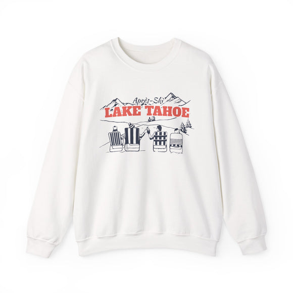 Lake Tahoe, California Sweatshirt Après-Ski Crewneck - Mountain Ski Lodge Design