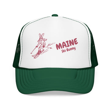 Buy kelly-white-kelly Maine Ski Bunny Foam Trucker Hat