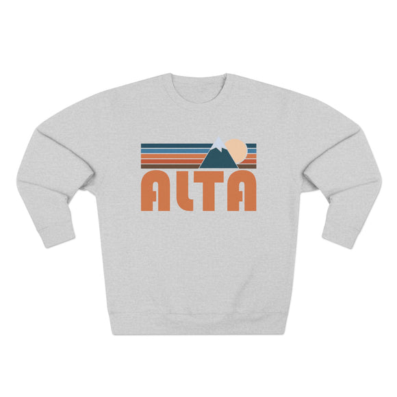 Premium Alta, Utah Retro Mountain Graphic Sweatshirt