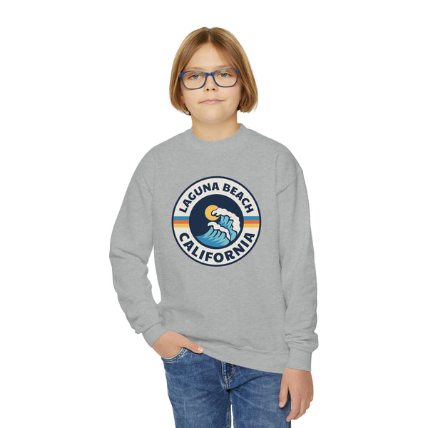 Laguna Beach, California Youth Sweatshirt - Unisex Kid's Laguna Beach Crewneck Sweatshirt