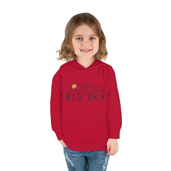 Big Sky, Montana Toddler Hoodie - Unisex Big Sky Toddler Sweatshirt