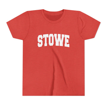 Buy heather-red Stowe, Vermont Youth Graphic Tee - Kids Stowe T Shirt