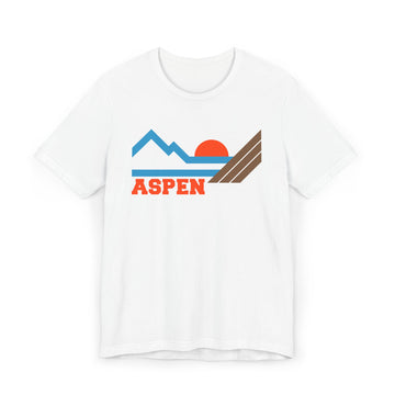Aspen, Colorado Retro Mountains Sunset T-Shirt | Vintage Aspen Tee