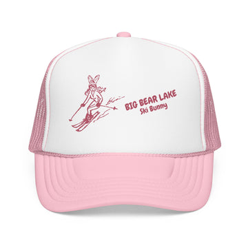 Buy light-pink-white Big Bear Lake, California Ski Bunny Foam Trucker Hat