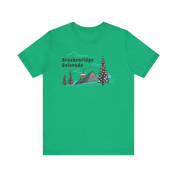 Breckenridge, Colorado T-Shirt - Retro Ski Mountain Gondola Unisex Breckenridge Shirt