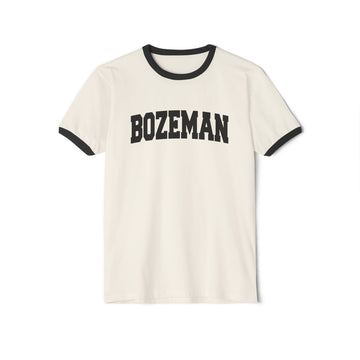 Bozeman, Montana Cotton Ringer Graphic Tee - Unisex Bozeman T Shirt, Vintage Style Tee, Men's/Women's Tee - 0