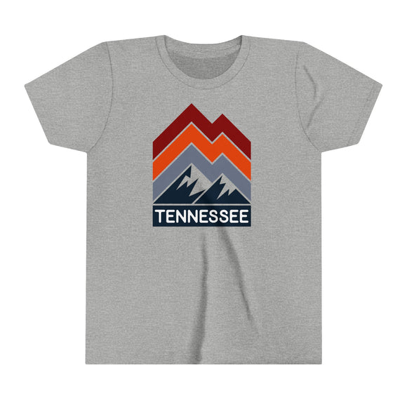 Tennessee Youth Shirt - Retro Mountain Tennessee Kid's T-Shirt