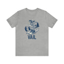 Vail, Colorado T-Shirt - Skeleton Skier Unisex Vail Shirt-2