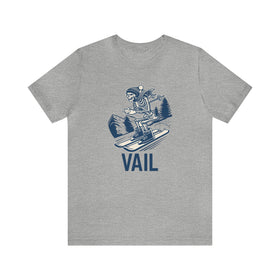 Vail, Colorado T-Shirt - Skeleton Skier Unisex Vail Shirt