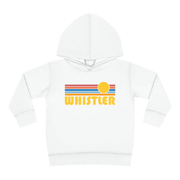 Buy white Whistler, Canada Toddler Hoodie - Retro Sunrise Unisex Whistler Toddler Sweatshirt