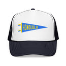 Honolulu, Hawaii Pennant Trucker Hat — Retro Flag Foam Cap-4