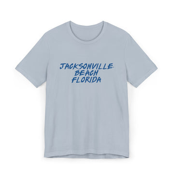 Buy light-blue Jacksonville Beach T-Shirt | 100% Cotton Retro Florida Tee