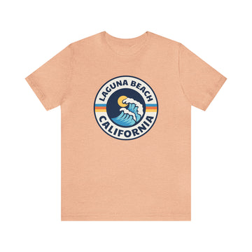 Buy heather-peach Laguna Beach, California T-Shirt - Retro Unisex Laguna Beach Shirt