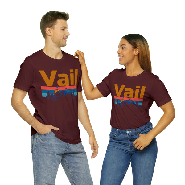 Vail, Colorado Shirt - Mountain Sunset Unisex Vail T-Shirt