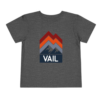 Buy dark-heather-grey Vail, Colorado Toddler T-Shirt - Retro Palm Tree Toddler Vail Shirt