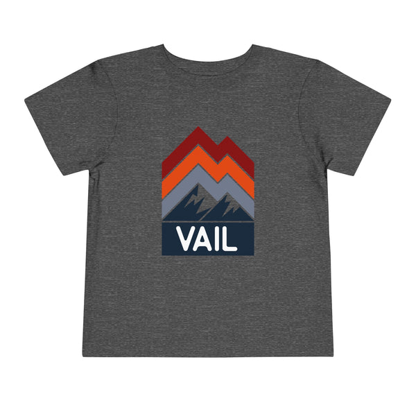 Vail, Colorado Toddler T-Shirt - Retro Palm Tree Toddler Vail Shirt