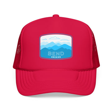Buy red Bend, Oregon Trucker Hat - Foam Mountain Cap