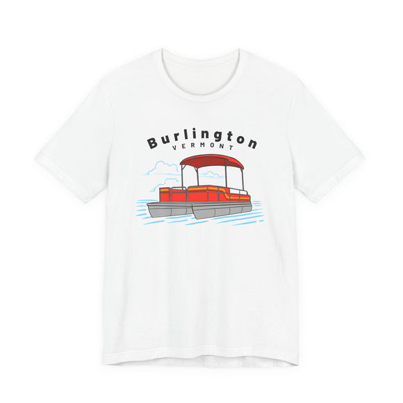 Burlington, Vermont T Shirt - Pontoon Boat Tee