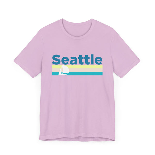 Seattle, Washington T Shirt - Sailboat Graphic Tee