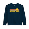 Redondo Beach, California Toddler Sweatshirt - Retro Sun Redondo Beach Toddler Crewneck Sweatshirt