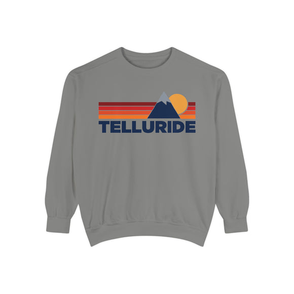Telluride, Colorado Mountain Stripes Sweatshirt | Comfort Colors - 100% Cotton