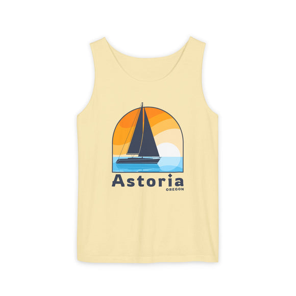 Astoria, Oregon Sailboat Tank Top | Comfort Colors 100% Cotton