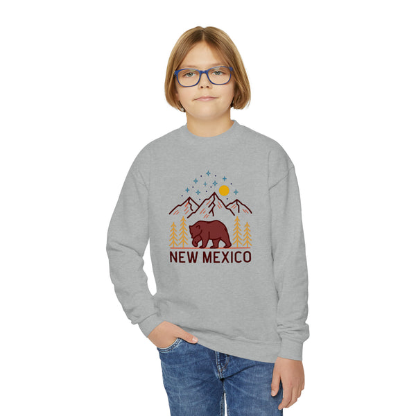 New Mexico Youth Sweatshirt - Unisex Kid's New Mexico Crewneck Sweatshirt