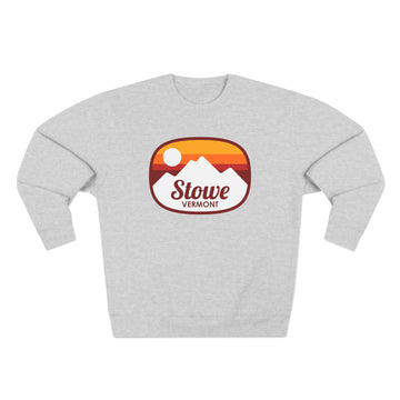 Buy heather-grey Premium Stowe, Vermont Sweatshirt - Retro Unisex Sweatshirt