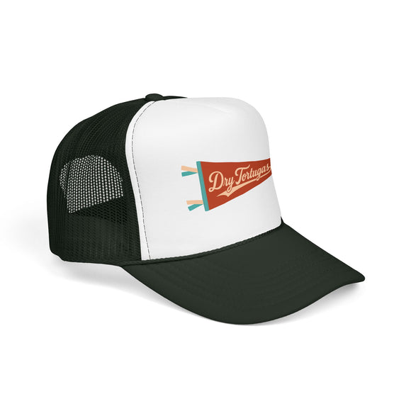 Dry Tortuga National Park Pennant Trucker Hat — Vintage Foam Mesh Cap