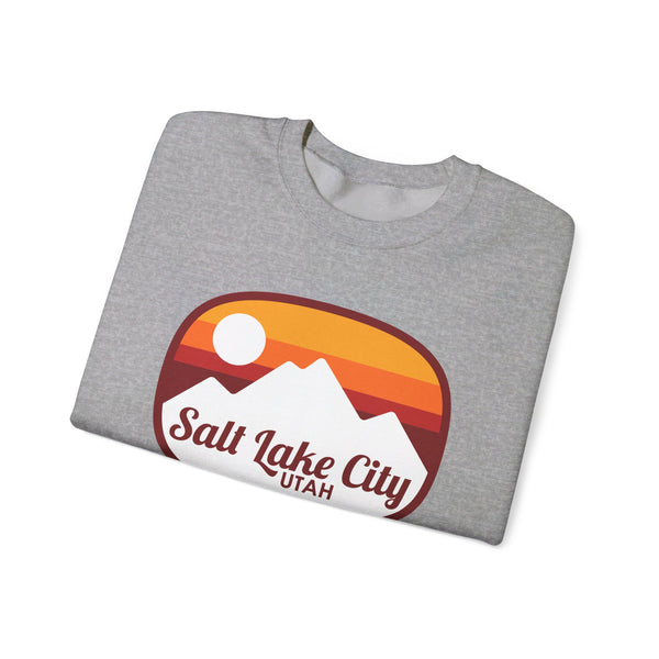 Salt Lake City, Utah Sweatshirt - Unisex Retro Ombre Crewneck Salt Lake City Sweatshirt