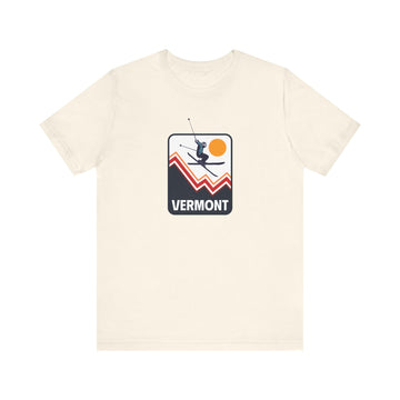 Buy natural Vermont T-Shirt - Snow Ski Jump Unisex Vermont Shirt