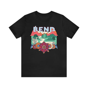 Buy black Bend Oregon T-Shirt - Retro Boho Bend Tshirt
