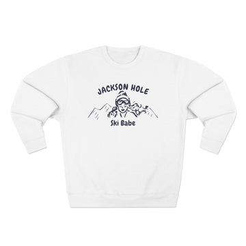 Premium Jackson Hole, Wyoming Ski Babe Sweatshirt - 0
