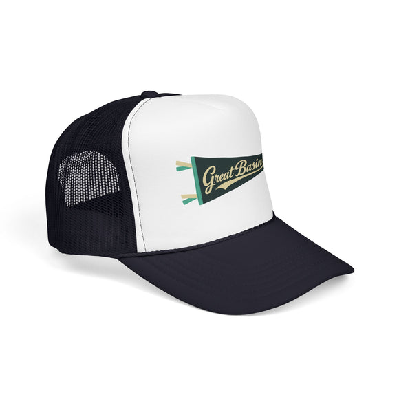 Great Basin National Park Pennant Trucker Hat — Vintage Foam Mesh Cap