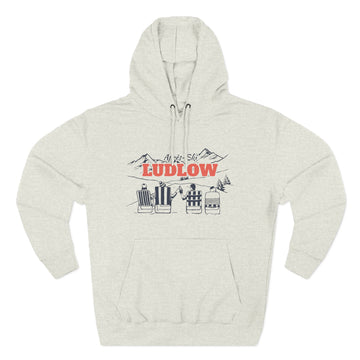 Buy oatmeal-heather Premium Ludlow, Vermont Après-ski Hoodie - Unisex Sweatshirt