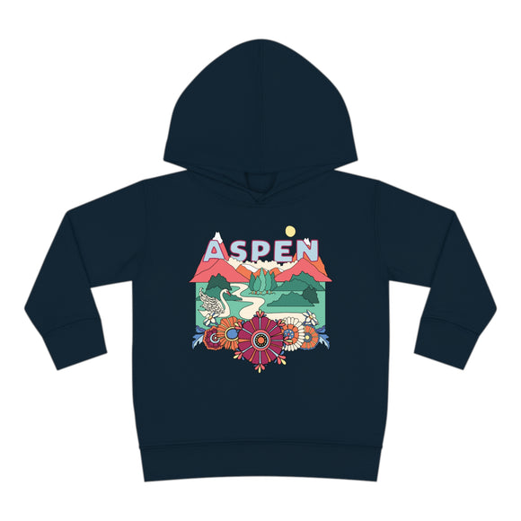 Aspen, Colorado Toddler Hoodie - Boho Mountain Unisex Aspen Toddler Sweatshirt