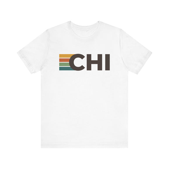 Chicago, Illinois tee - CHI t shirt retro stripes
