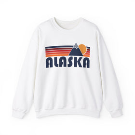 Alaska Sweatshirt Retro Mountains, Alaska Unisex Crewneck, Vintage Cozy Jumper, Gift for Outdoor Lovers