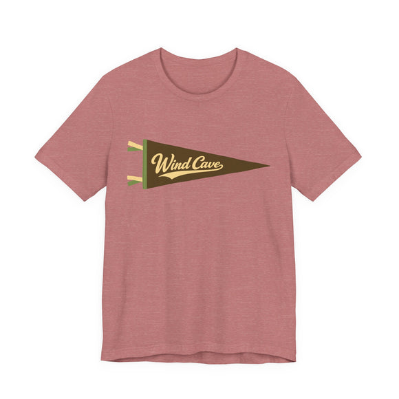 Wind Cave National Park Pennant T-Shirt — Vintage Camp Flag Tee