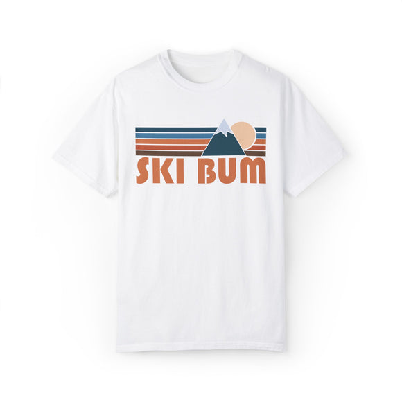 Ski Bum Graphic Tee, Comfort Colors Retro Unisex T shirt, Mountain Adventure Shirt