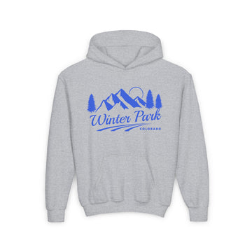 Retro Winter Park, Colorado Youth Hoodie - Mountain Winter Park, Colorado Kids Sweatshirt, Cute Winter Park, Colorado Children's Pullover - 0