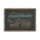 Pennsylvania Ski Town Throw Blanket | Mountain Woven Blanket-5