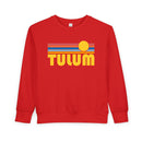 Tulum, Mexico Toddler Sweatshirt - Retro Sun Tulum Toddler Crewneck Sweatshirt-6