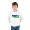 Maine Toddler Hoodie - Retro Trees Unisex Maine Toddler Sweatshirt