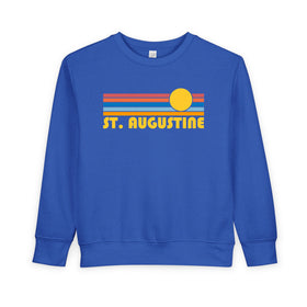 St Augustine, Florida Toddler Sweatshirt - Retro Sun St Augustine Toddler Crewneck Sweatshirt