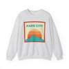 Retro Park City, Utah Sweatshirt, Mountain Sun Design, Unisex Crewneck, Gift for Outdoorsy Friends, Vintage Park City, Utah Jumper