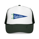 Crater Lake National Park Pennant Trucker Hat — Vintage Foam Mesh Cap-4