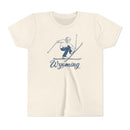 Wyoming Youth Vintage Snow Ski Graphic Tee - Kids T Shirt-2