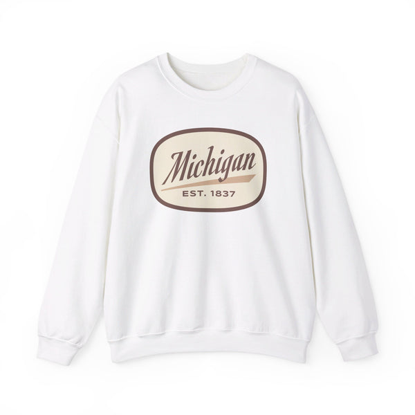 Michigan Sweatshirt - Unisex Retro Michigan Crewneck Sweatshirt